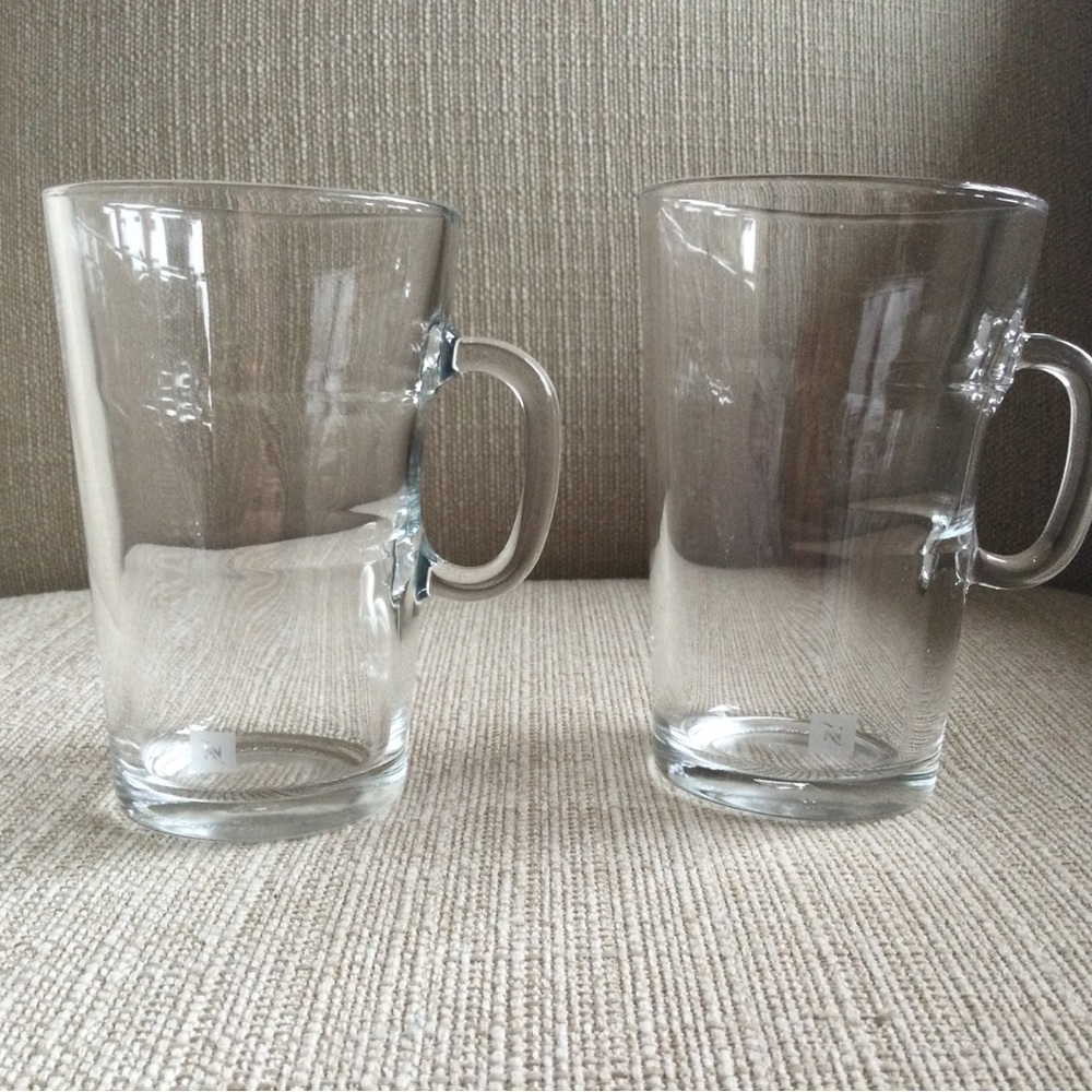 Two Nespresso Glass Mugs